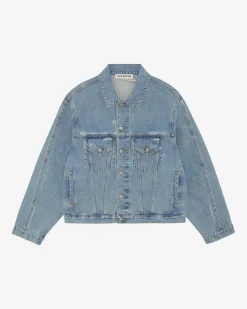 Hot WASHED DENIM JACKET Outerwear|Denim