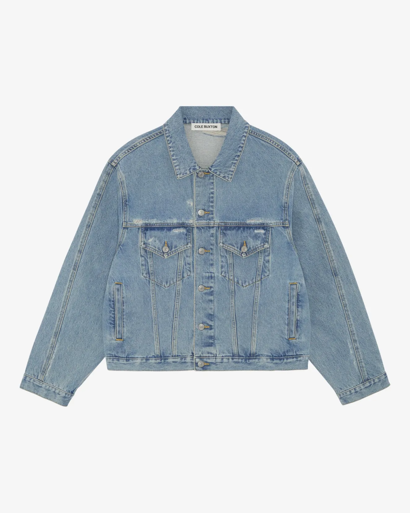Hot WASHED DENIM JACKET Outerwear|Denim
