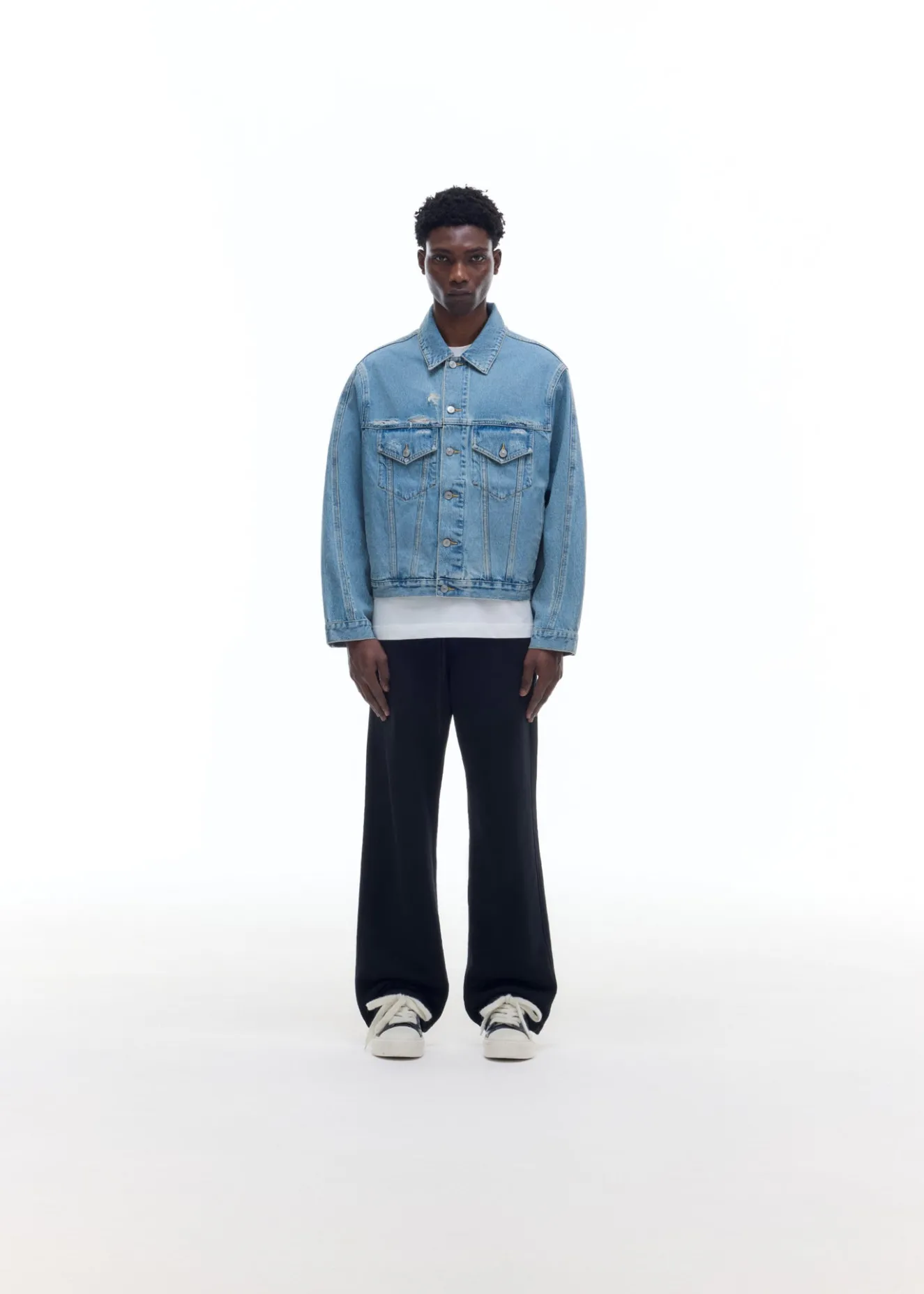 Hot WASHED DENIM JACKET Outerwear|Denim