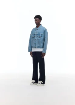 Hot WASHED DENIM JACKET Outerwear|Denim