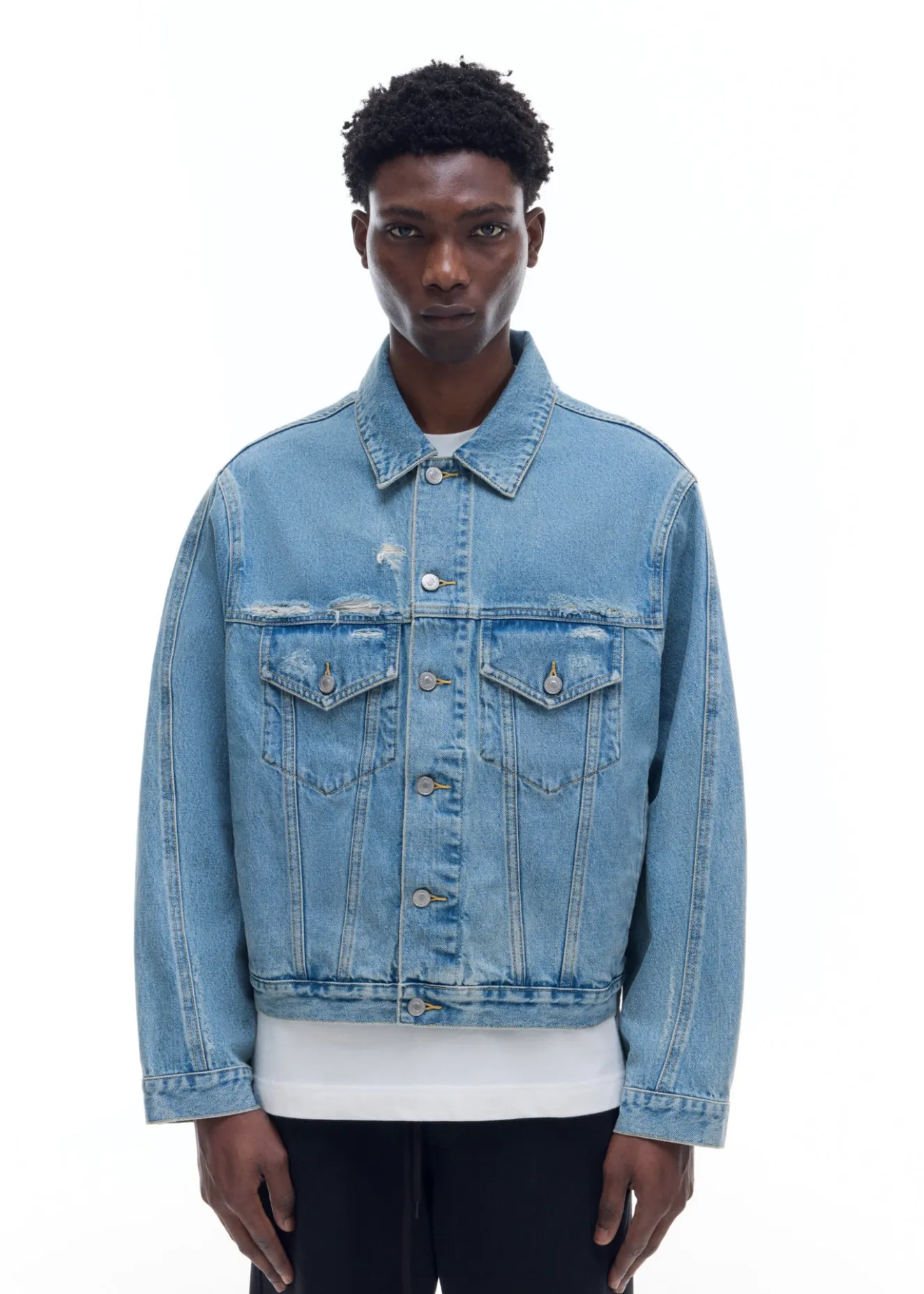 Hot WASHED DENIM JACKET Outerwear|Denim
