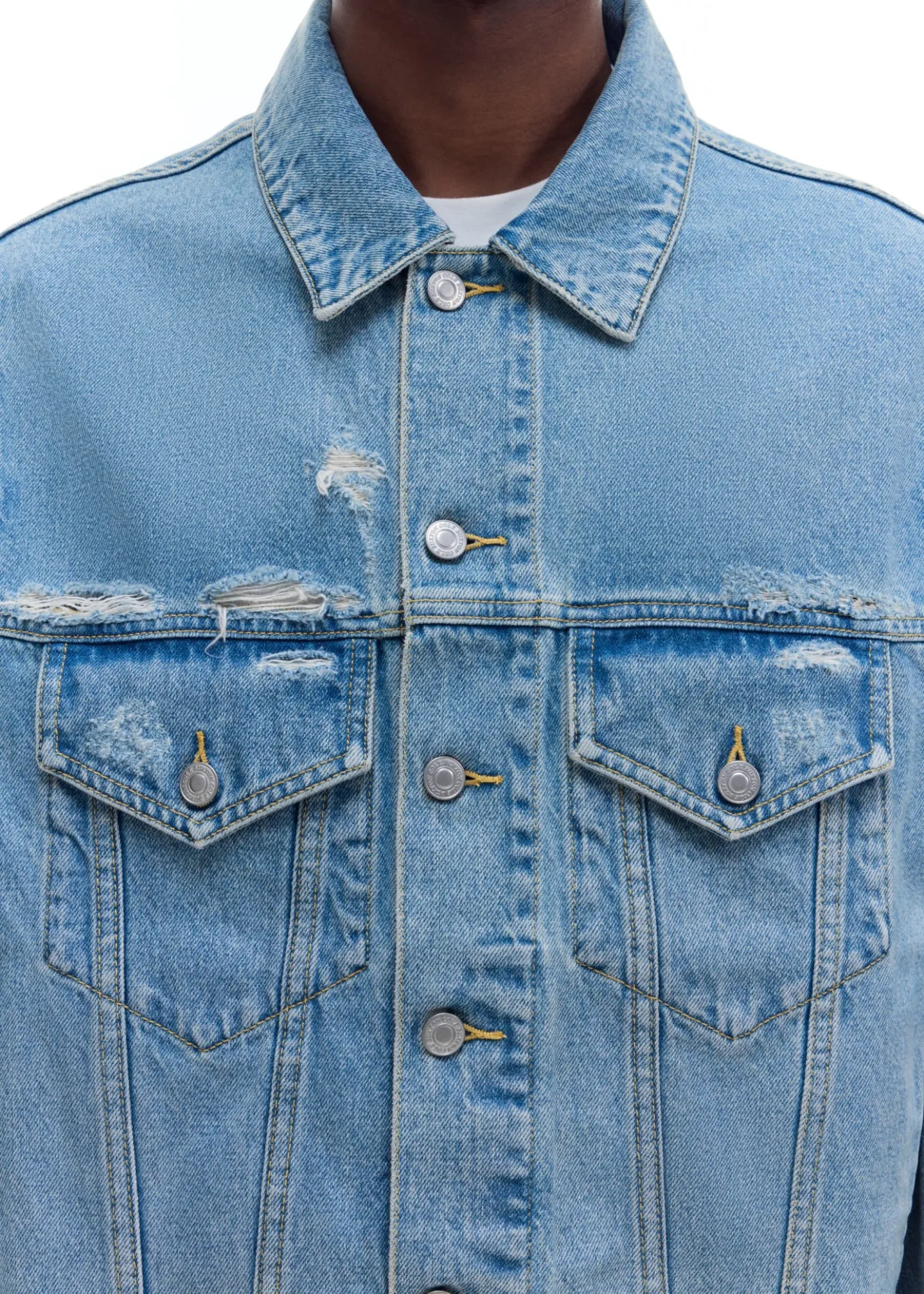 Hot WASHED DENIM JACKET Outerwear|Denim